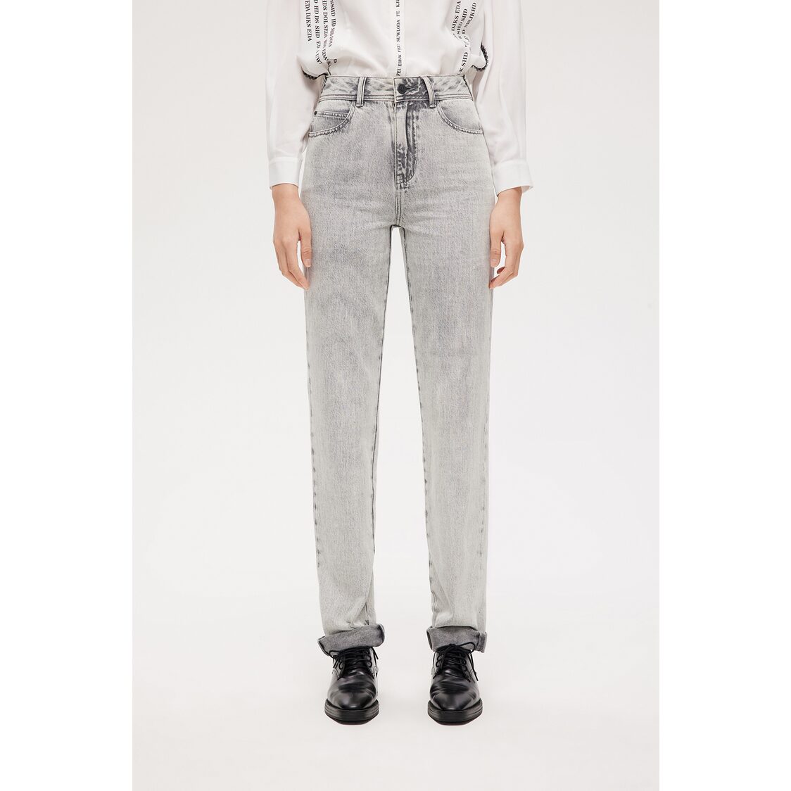 Lily Slim Fit Jeans Light Gray