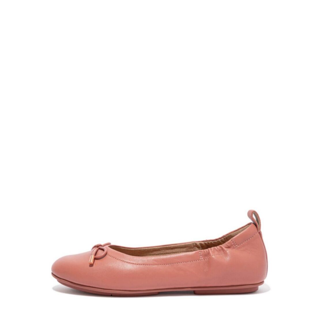 FITFLOP Allegro Bow Leather Ballerinas Warm Rose