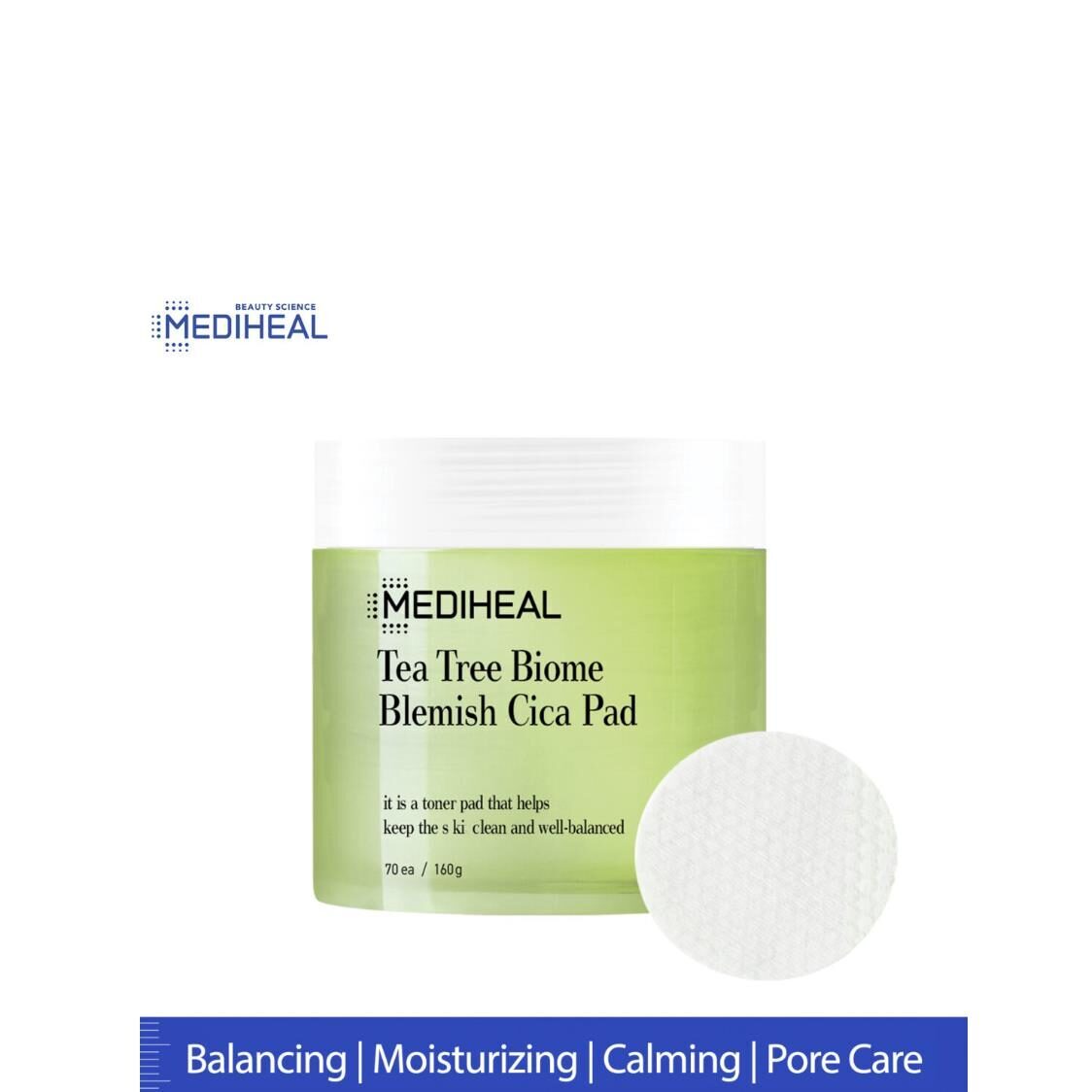 Mediheal Tea Tree Biome Blemish Cica Pad 70 Sheets