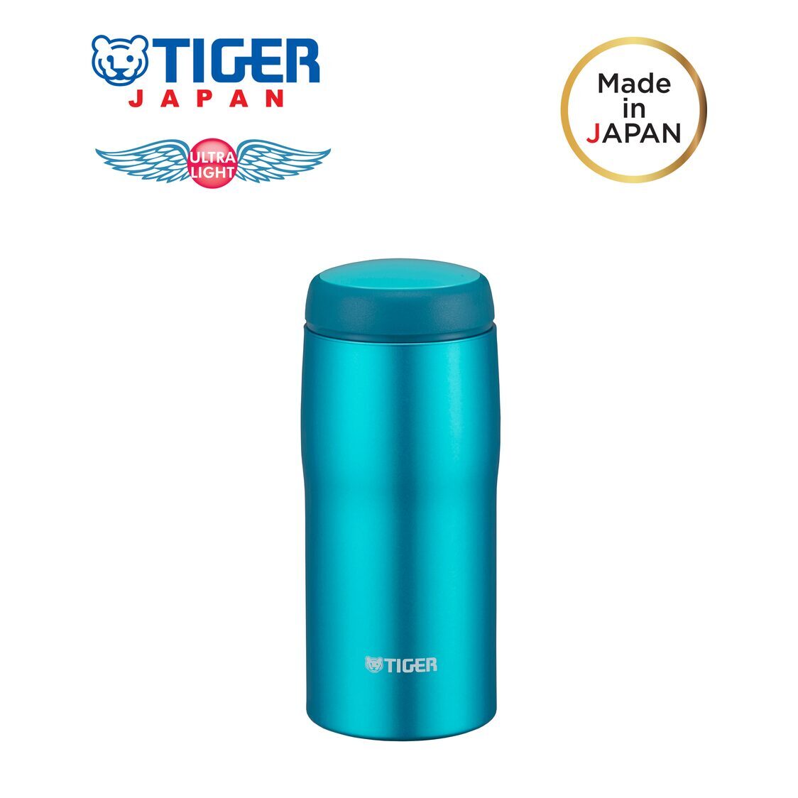 Tiger 360ml Ultra Light Double SSteel Bottle - Made in Japan - Bright Blue MJA-B036 AB