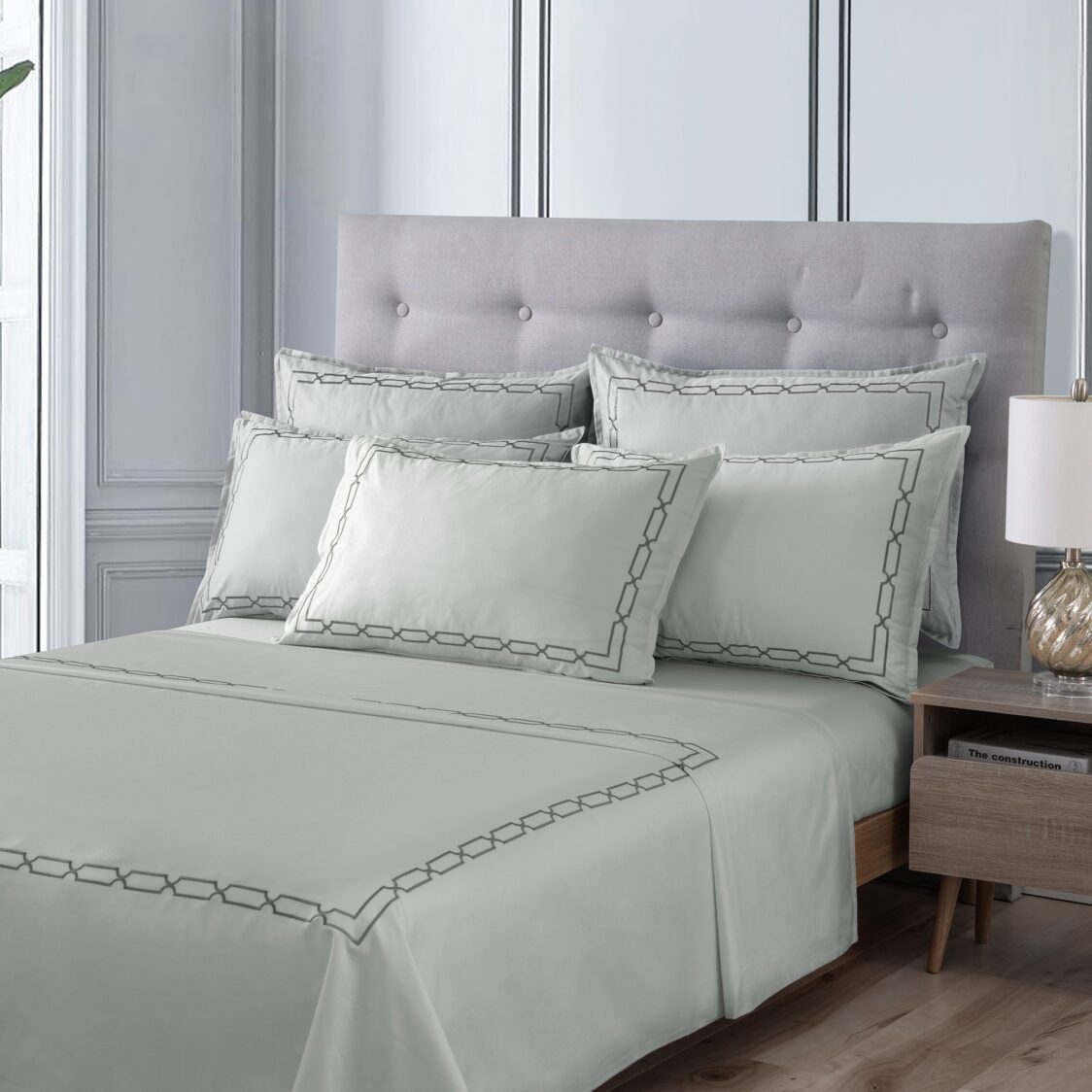 light grey quilt cover set