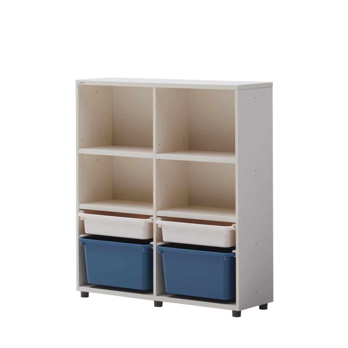 Iloom Eddi Kids 950W 3 Level PL Box Bookshelf IVIVKB Ivory Blue