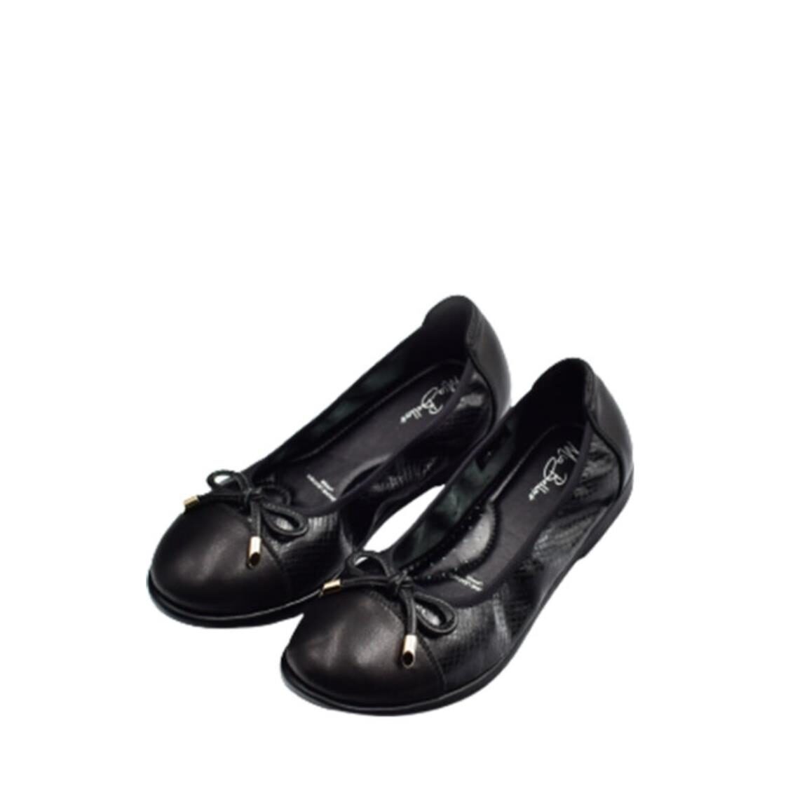 Mia Bellos Christmas Comfort Leather Shoe Black MB5051