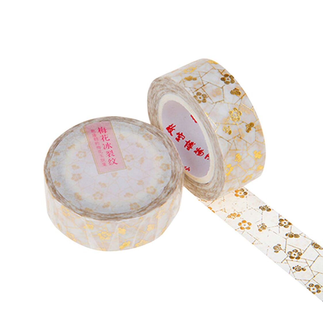 Xuan Culture  Lifestyle Plum Blossom in Ice with Gold Foil Decorative Tape
