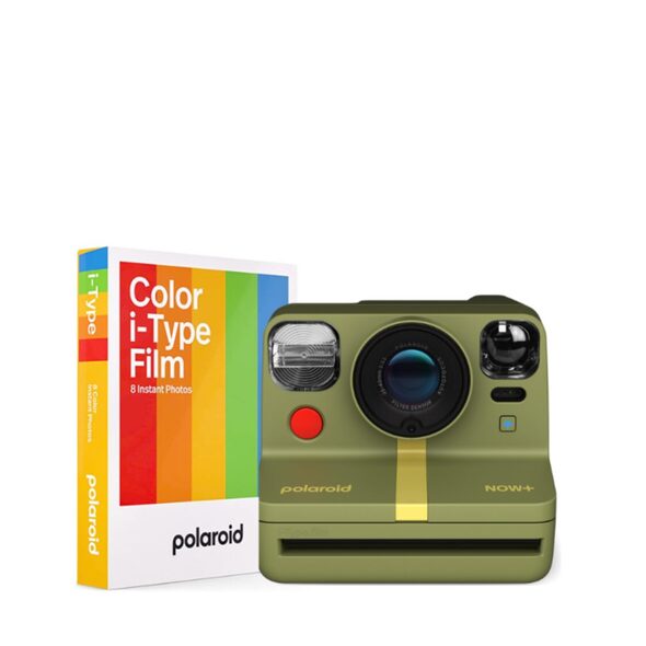 Now+ Gen 2 Instant Camera, Forest Green, Bluetooth Now Plus Film Camera  with 5 Piece Lens Filter Kit & Pouch, 8 Color Film, Works with Polaroid  i-Type