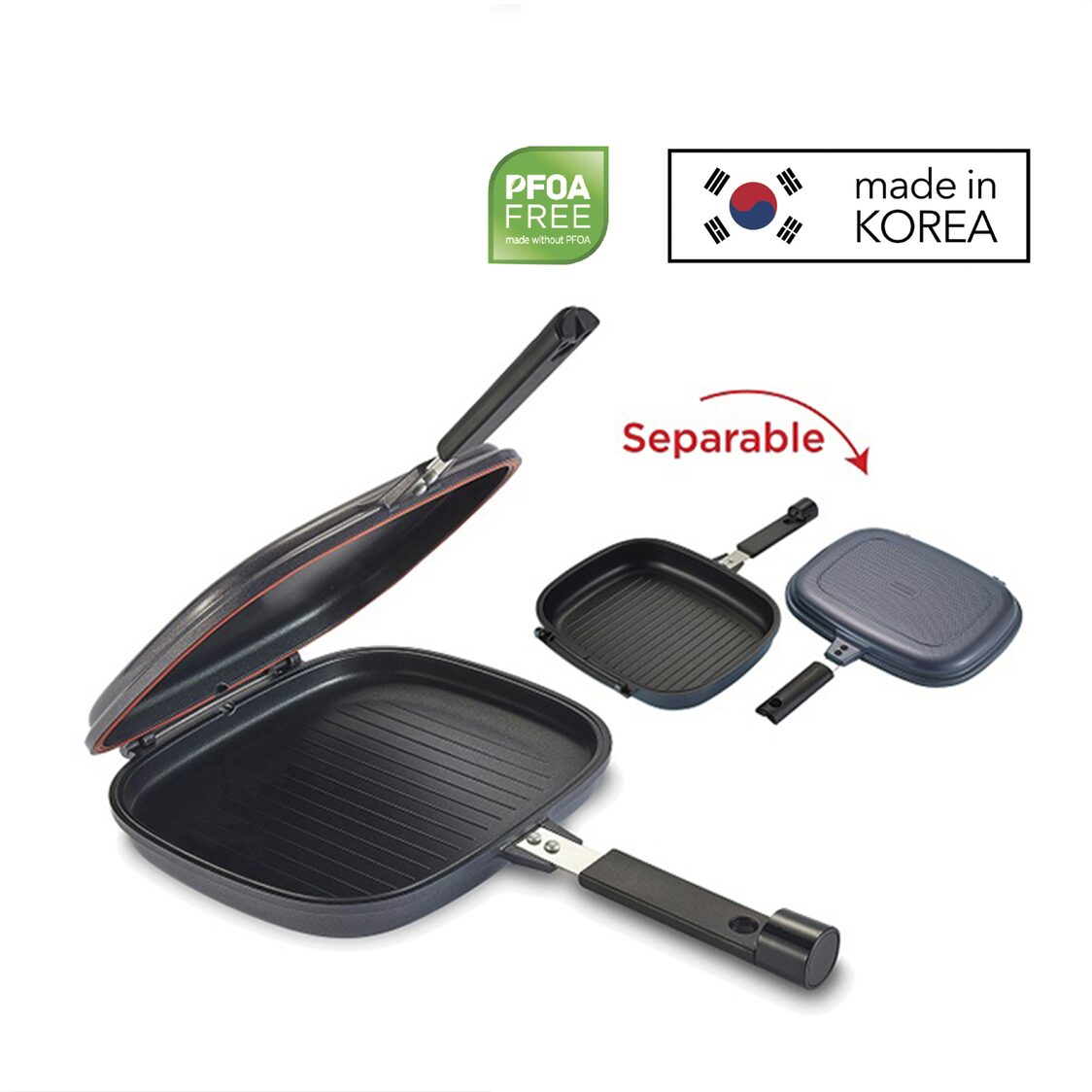 HappyCall Double Pan Compact Jumbo Grill (Made in Korea)