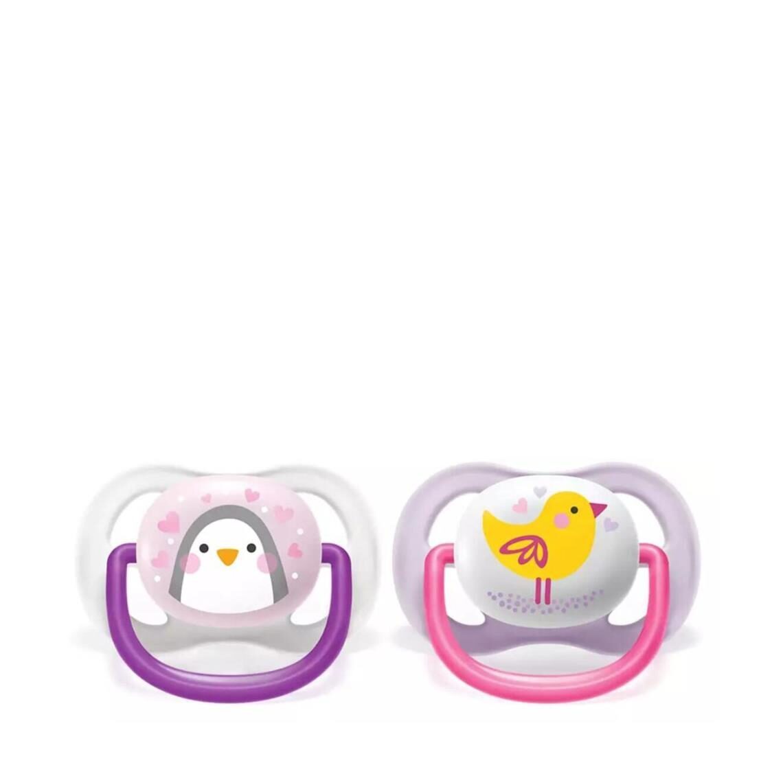 Philips Avent Ultra Air Soother 0-6M Twin Pack - Pink