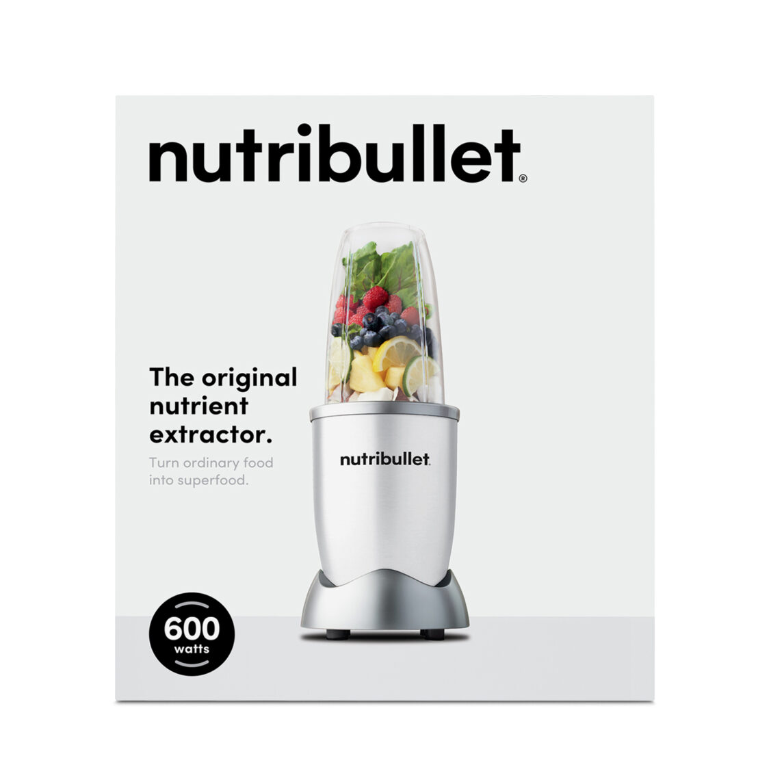 NutriBullet 600 Watt Nutrient Extractor Blender GLOSS WHITE NEW