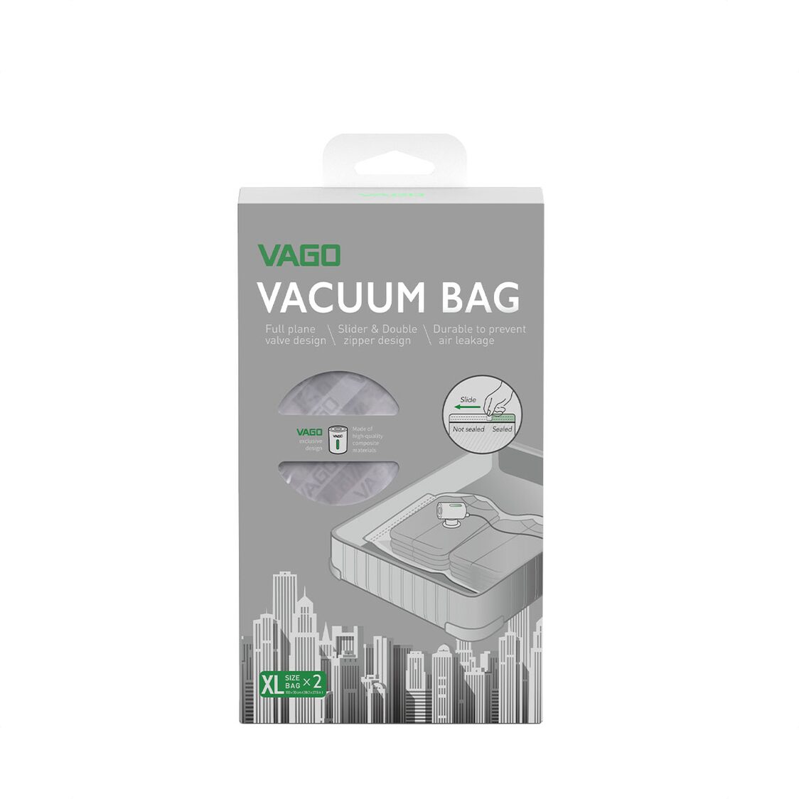 Packmate Flat Vacuum Storage Bags, Extra Large x2