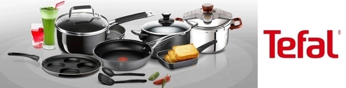 Tefal Cook & Clean 4pcs Cookware Set (Small Cooking Pot + Wok Pan + Small  Spatula)